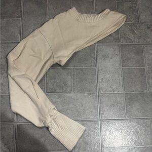 Zara Beige Crew Neck Sweater